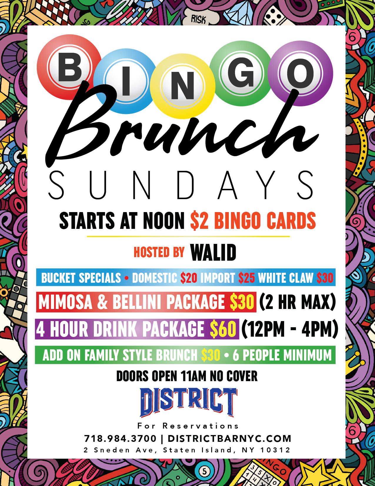 Brunch & Bingo – District Bar NYC